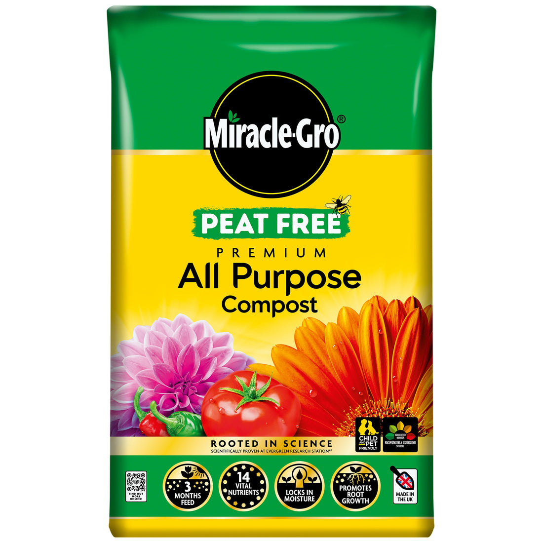 Miracle-Gro All Purpose Peat Free Premium Compost 40L