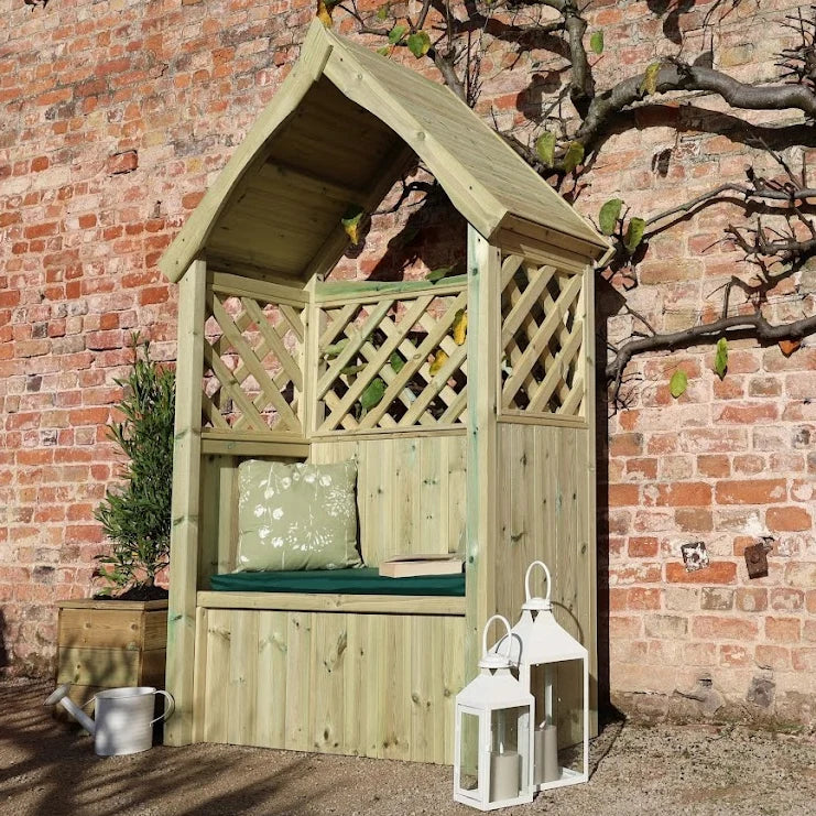 Churnet Valley 2 Seater Daisy Trellis Storage Arbour