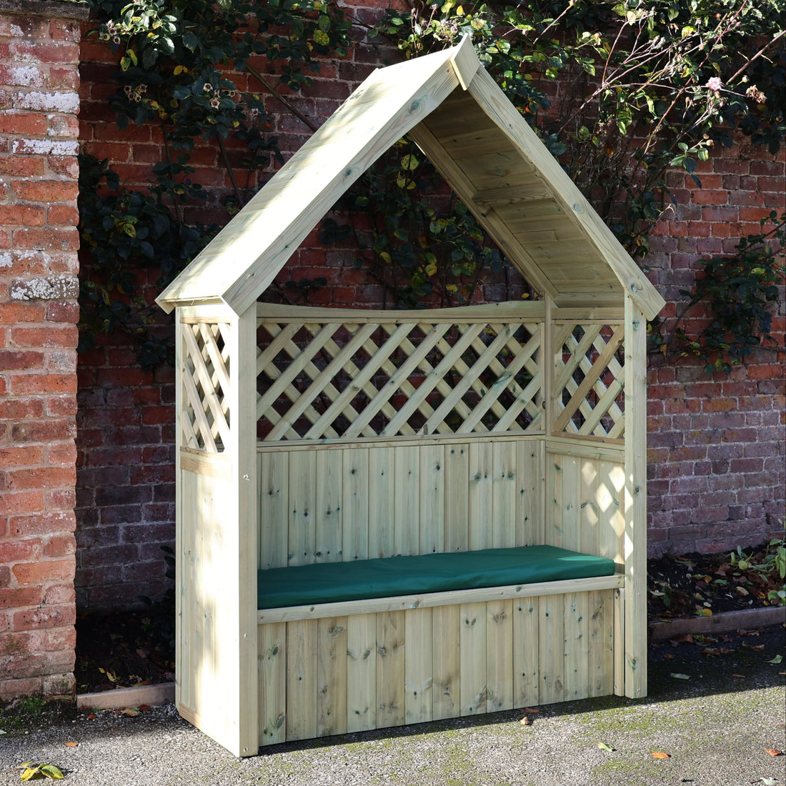 Churnet Valley 3 Seater Daisy Trellis Storage Arbour