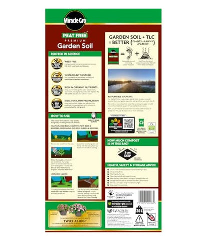 Levington PEAT FREE Premium Garden Soil 30L