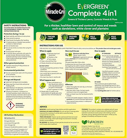 Miracle-Gro EverGreen Complete 4 in 1 80m2