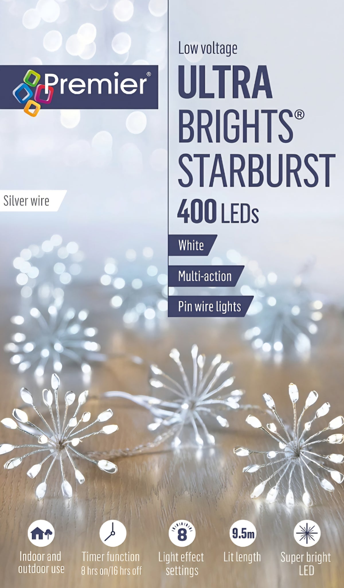 Premier Starburst 400 LED String Lights White