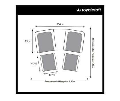 Royalcraft Wentworth Rattan Companion Set