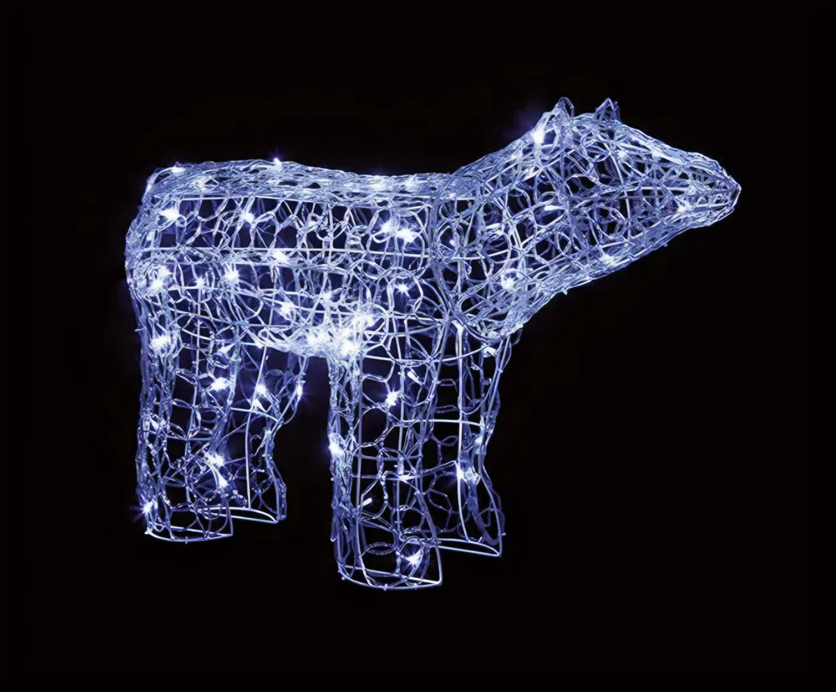 Premier 90cm Indoor Outdoor Twinkling LED Polar Bear in Cool White