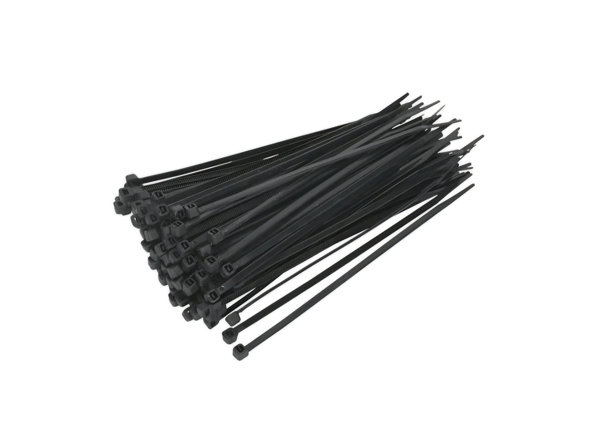 Black Plastic Cable Ties 370mm 100pk